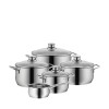 WMF Diadem Plus Σετ Κατσαρόλες από Ανοξείδωτο Ατσάλι Ασημί 5τμχ