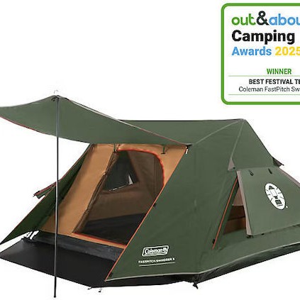 Coleman FastPitch Swagger Σκηνή Camping Χακί 4 Εποχών για 3 Άτομα 280x250x140εκ.