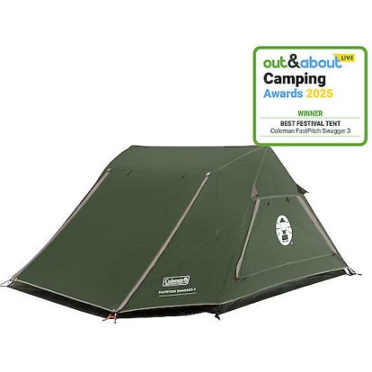 Coleman FastPitch Swagger Σκηνή Camping Χακί 4 Εποχών για 3 Άτομα 280x250x140εκ.