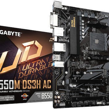 Gigabyte B550M DS3H AC R2 Wi-Fi Motherboard Micro ATX με AMD AM4 Socket
