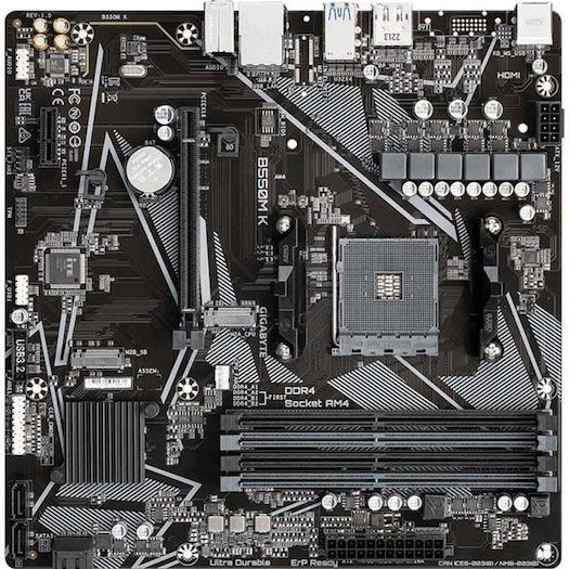 Gigabyte B550M K rev. 1.0 Motherboard Micro ATX με AMD AM4 Socket