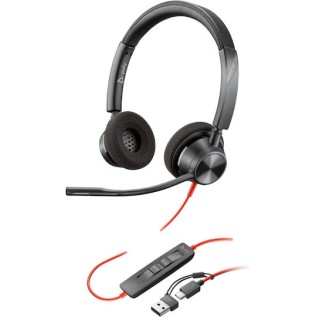 Poly Blackwire 3320 On Ear Multimedia Ακουστικά με μικρόφωνο και σύνδεση USB-C