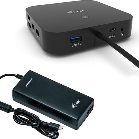 i-tec USB-C Dual Display Docking Station with Power Delivery 100W + i-tec Universal Charger 112 W