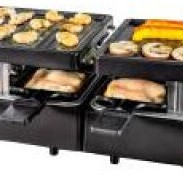 Unold Επιτραπέζια Ηλεκτρική Ψησταριά Raclette Λείας και Αυλακωτής Πλάκας 1300W 21x21εκ.