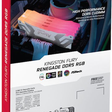 Kingston Fury Renegade RGB DDR5 με Module 1x24GB και Ταχύτητα 8400 για Desktop