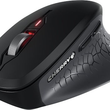 Cherry Stream Comfort Ασύρματο Εργονομικό Ποντίκι Μαύρο