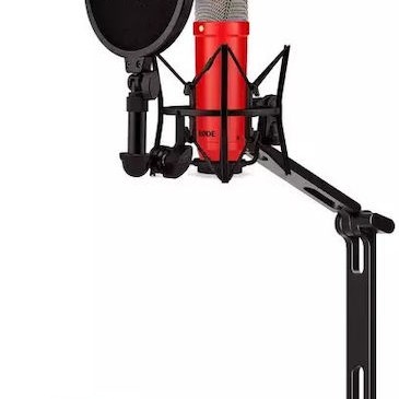 Rode NT1 Signature Σετ Πυκνωτικό Μικρόφωνο XLR Shock Mounted για Φωνητικά σε Κόκκινο Χρώμα +XLR cable+Desktop Studio Arm
