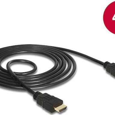 DeLock Cable HDMI male - HDMI male 1.5m Μαύρο