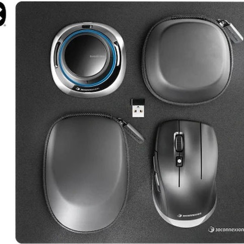 3Dconnexion SpaceMouse Ασύρματο Εργονομικό Ποντίκι Μαύρο