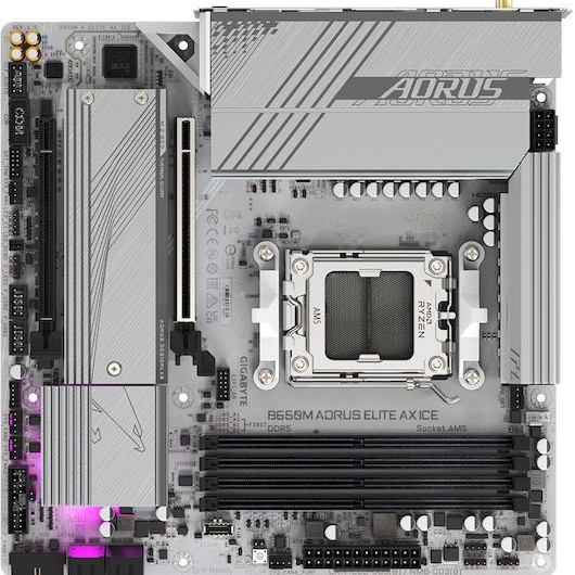 Gigabyte B650M Aorus Elite AX Ice Wi-Fi Motherboard Micro ATX με AMD AM5 Socket