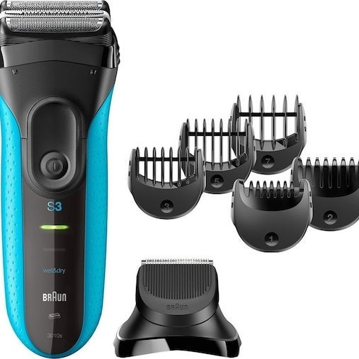 Braun Series 3 BRA3010BT Foil Ξυριστική Μηχανή Προσώπου Επαναφορτιζόμενη