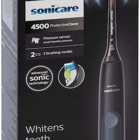 Philips Sonicare ProtectiveClean 4500 Ηλεκτρική Οδοντόβουρτσα με Χρονομετρητή και Αισθητήρα Πίεσης Μαύρη