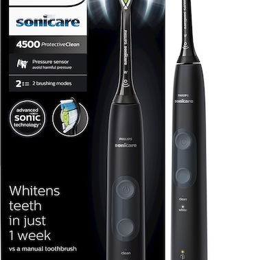 Philips Sonicare ProtectiveClean 4500 Ηλεκτρική Οδοντόβουρτσα με Χρονομετρητή και Αισθητήρα Πίεσης Μαύρη