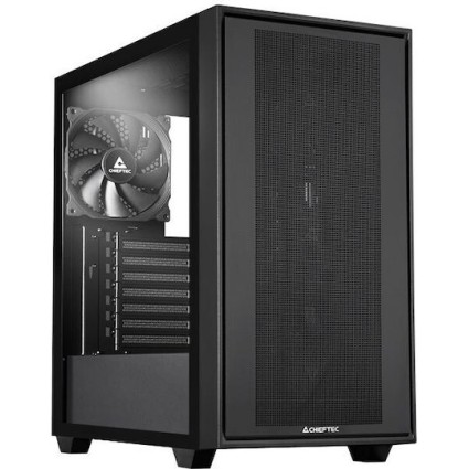 Chieftec Hunter Gaming Midi Tower Κουτί Υπολογιστή με Πλαϊνό Παράθυρο Μαύρο