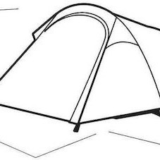 Easy Camp Σκηνή Camping Τούνελ Πράσινη 3 Εποχών για 2 Άτομα 47x14x110εκ.