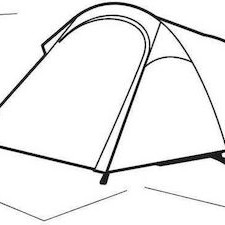 Easy Camp Σκηνή Camping Τούνελ Πράσινη 3 Εποχών για 3 Άτομα 50x15x115εκ.