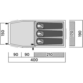 Easy Camp Σκηνή Camping Τούνελ Πράσινη