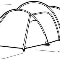 Easy Camp Σκηνή Camping Τούνελ Χακί 3 Εποχών για 4 Άτομα 51x19εκ.