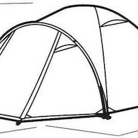 Easy Camp Σκηνή Camping Τούνελ Πράσινη 3 Εποχών για 3 Άτομα