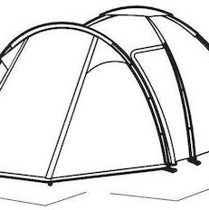 Easy Camp Σκηνή Camping Τούνελ Πράσινη 3 Εποχών για 3 Άτομα