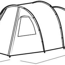 Easy Camp Hidra 4 Σκηνή Camping Τούνελ Πράσινη 4 Εποχών για 4 Άτομα 435x255x180εκ.