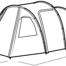 Easy Camp Hidra 5 Σκηνή Camping Τούνελ Πράσινη 4 Εποχών για 5 Άτομα 450x315x180εκ.