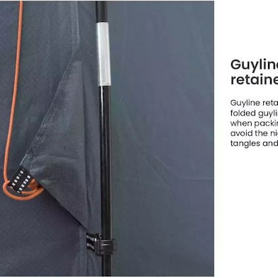 Easy Camp Σκηνή Camping Τούνελ Γκρι για 4 Άτομα 72x24εκ.