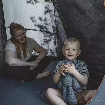 Easy Camp Σκηνή Camping Τούνελ Γκρι για 4 Άτομα 72x24εκ.