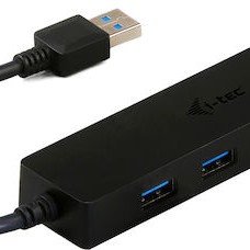 i-tec USB 3.0 Hub 3 Θυρών με σύνδεση USB-A / Ethernet