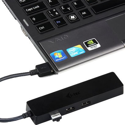 i-tec USB 3.0 Hub 3 Θυρών με σύνδεση USB-A / Ethernet