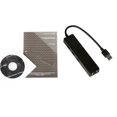 i-tec USB 3.0 Hub 3 Θυρών με σύνδεση USB-A / Ethernet