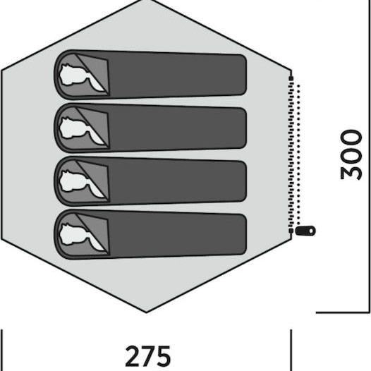 Easy Camp Tipi Σκηνή Camping Καφέ 4 Εποχών για 4 Άτομα 62εκ.
