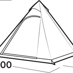 Easy Camp Tipi Σκηνή Camping Καφέ 4 Εποχών για 4 Άτομα 62εκ.