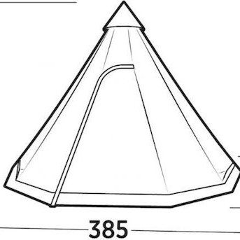 Easy Camp Tipi Σκηνή Camping Καφέ 4 Εποχών για 8 Άτομα