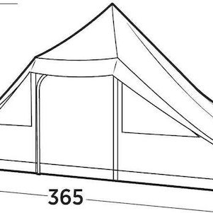 Easy Camp Orsa Cabin Σκηνή Camping Μπεζ 4 Εποχών για 8 Άτομα 365x270x170εκ.