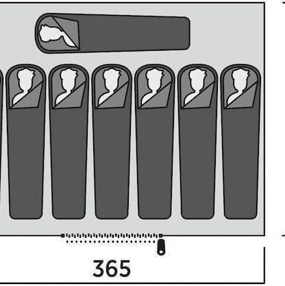 Easy Camp Orsa Cabin Σκηνή Camping Μπεζ 4 Εποχών για 8 Άτομα 365x270x170εκ.