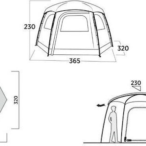 Easy Camp Yurt Σκηνή Camping Μπεζ 4 Εποχών για 6 Άτομα