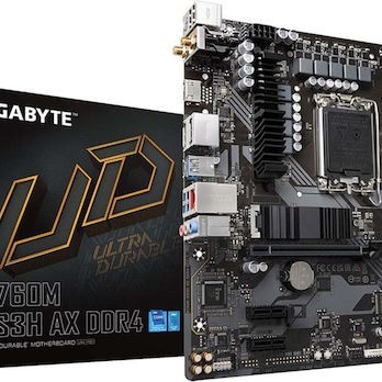 Gigabyte B760M DS3H AX DDR4 rev. 1.x Wi-Fi Motherboard Micro ATX με Intel 1700 Socket