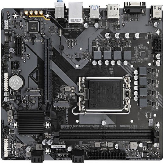 Gigabyte B760M E rev. 1.0 Motherboard Micro ATX με Intel 1700 Socket