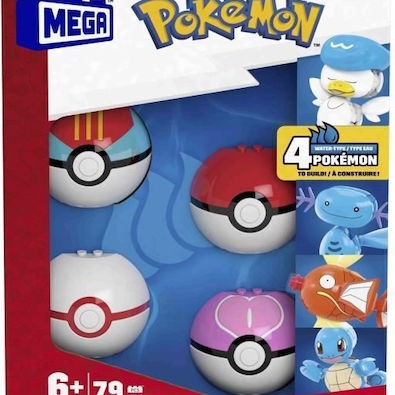 Mattel Παιχνίδι Μινιατούρα Mega Pokmon 4 Watertype Pokmon Sets Pokemon για 6+ Ετών