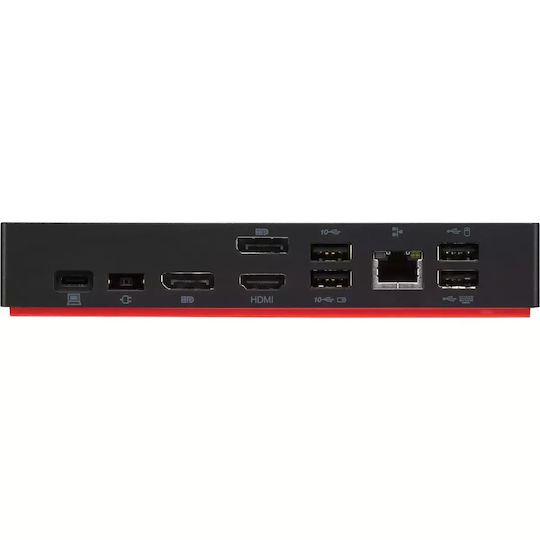 Lenovo ThinkPad Universal 90W USB-C Docking Station με HDMI/DisplayPort 4K PD Ethernet και συνδεση 3 Οθονών Μαύρο