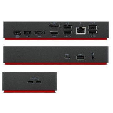 Lenovo ThinkPad Universal 90W USB-C Docking Station με HDMI/DisplayPort 4K PD Ethernet και συνδεση 3 Οθονών Μαύρο