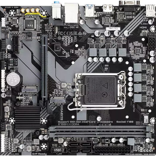 Gigabyte B760M H DDR4 rev. 1.0 Motherboard Micro ATX με Intel 1700 Socket