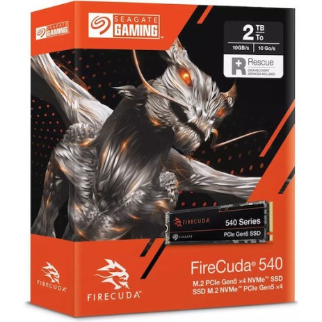 Seagate Firecuda 540 SSD 2TB τύπου M.2 με σύνδεση PCI Express 5.0 και Ψύκτρα (PS5 Compatible) ZP2000GM3A004