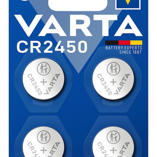 Varta Μπαταρίες Λιθίου Ρολογιών CR2450 4τμχ