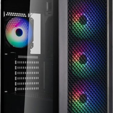 Silverstone FARA 515XR Gaming Midi Tower Κουτί Υπολογιστή με Πλαϊνό Παράθυρο Μαύρο