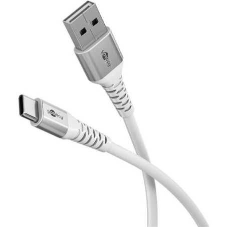 Goobay USB 2.0 Cable USB-C male - USB-A 60W Λευκό 1m 74530