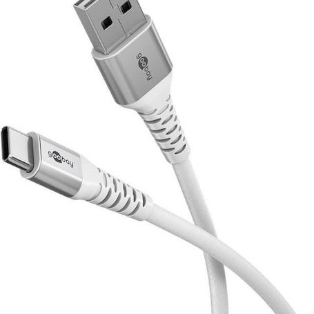 Goobay USB 2.0 Cable USB-C male - USB-A 60W Λευκό 1m 74530
