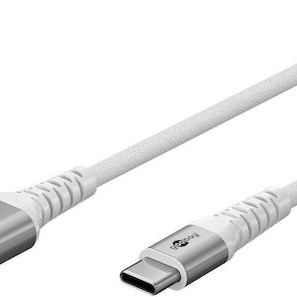 Goobay USB 2.0 Cable USB-C male - USB-A 60W Λευκό 1m 74530