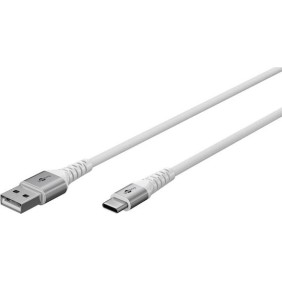 Goobay USB 2.0 Cable USB-C male - USB-A 60W Λευκό 1m 74530